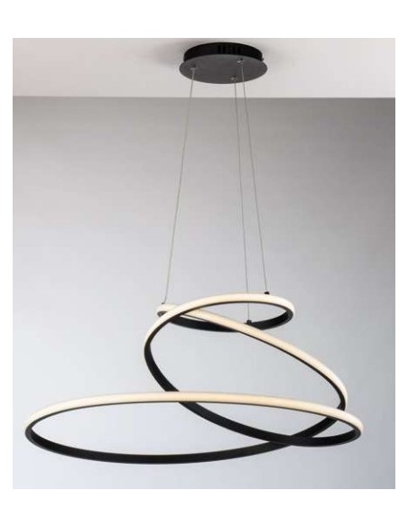LAMPARA COLGANTE LED BLANCO ESPIRAL 40W 4600L CCT 
