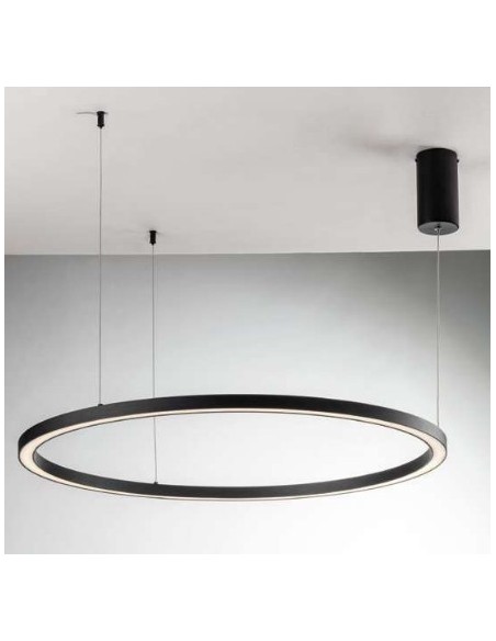 LAMPARA TECHO LED NEGRA CIRCULAR 40W 4600LM CCT