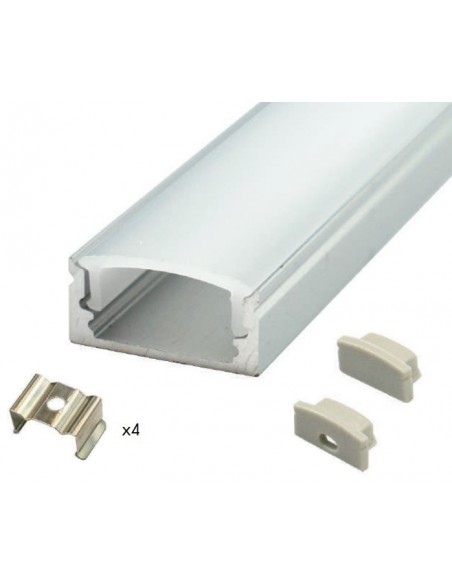 PERFIL SUPERFICIE 2 METROS ALUMINIO 17 2mm x 7mm