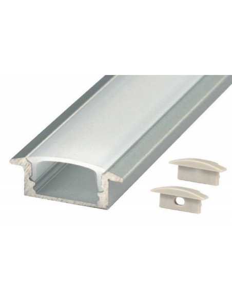 PERFIL EMPOTRAR 2 METROS ALUMINIO 23 2mm x 7mm