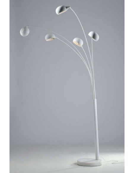 PIE DE SALON 5 LUCES E14 BLANCO 