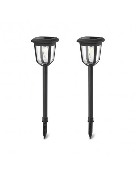 PICA SUELO 0 3W SOLAR NEGRA 3000ºK 54 8X13X13CM