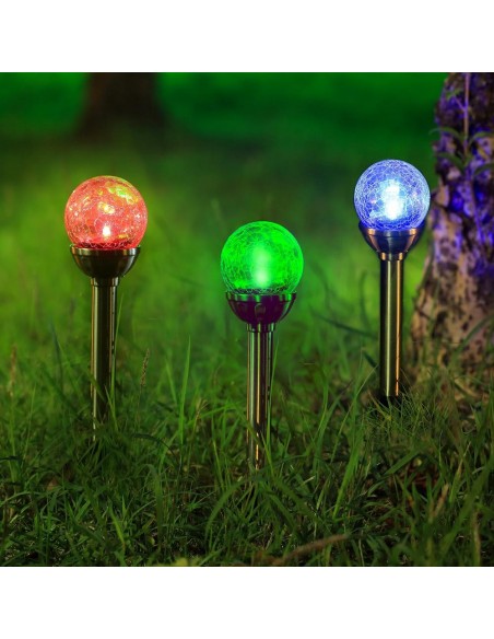 PICA SUELO 0 08W SOLAR RGB INOX 6 UNIDADES