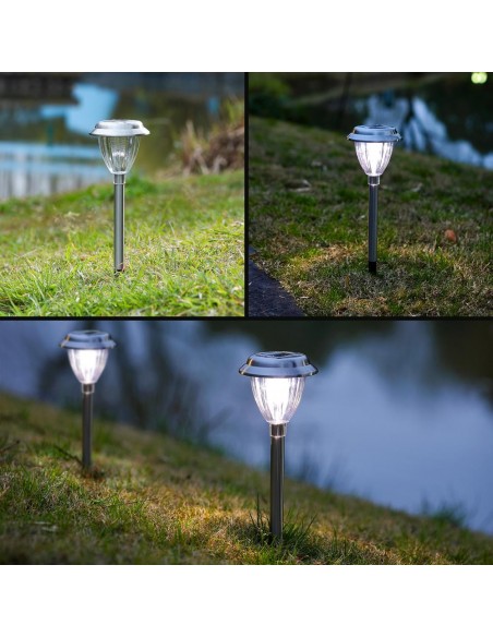 PICA SUELO 0 08W SOLAR 6500ºK INOX 6 UNIDADES