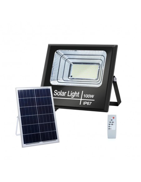 PROYECTOR 100W SOLAR NEGRO IP67  6500ºK