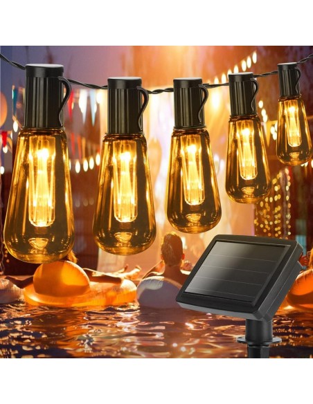 TIRA LUZ SOLAR CALIDA 3 8m 10 LEDS  IP44