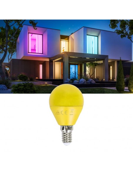 BOMBILLA ESFERICA LED 4W E14 AMARILLA