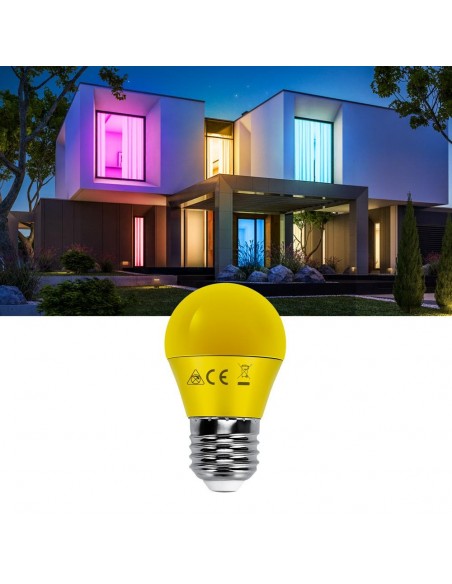 BOMBILLA ESFERICA LED 4W E27 AMARILLA