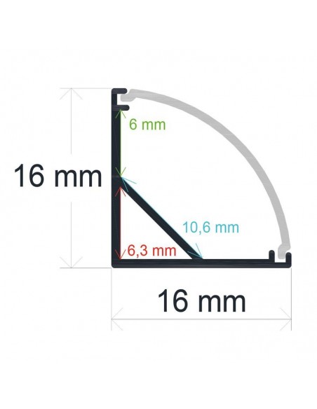 PERFIL ESQUINERO 2 METROS ALUMINIO 17 2mm x 7mm