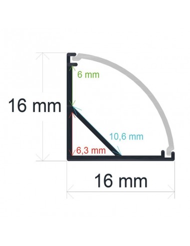 PERFIL ESQUINERO 2 METROS ALUMINIO 17 2mm x 7mm