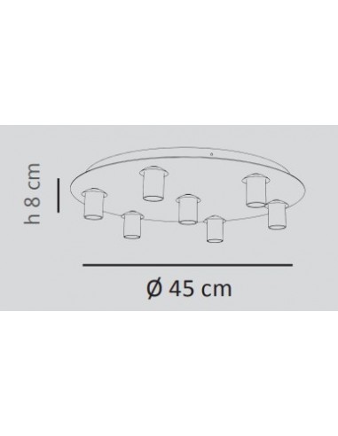 BASE REDONDA NEGRA ALESSIA/7 LN 7 AGUJEROS