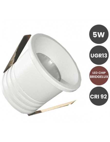 EMPOTRABLE 5W BLANCO UGR13 3000ºK CRI92