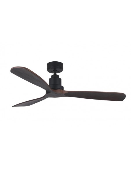 MENORCA DC VENTILADOR SIN LUZ NEGRO NOGAL OSCURO 