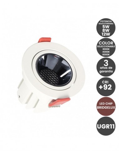 DOWNLIGHT CCT MINI ORIENTABLE 5W 8W 12W SELECCIONA