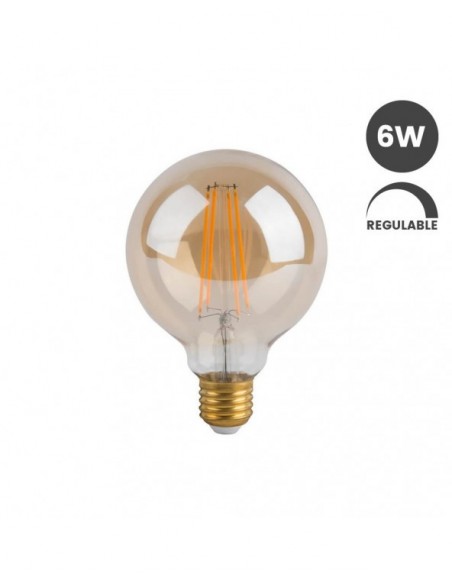 BOMBILLA 6W VINTAGE AMBAR REGULABLE 2700ºK 720lm