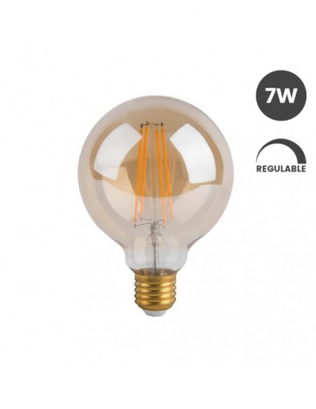 BOMBILLA 7W VINTAGE AMBAR REGULABLE 2700ºK 840lm