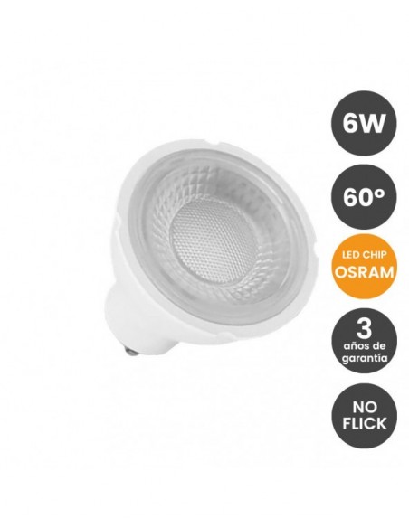 BOMBILLA GU10 6W 60º OSRAM CHIP 6000K 2