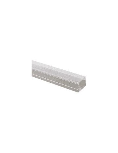 Perfil liso de aluminio blanco 20x2-2m