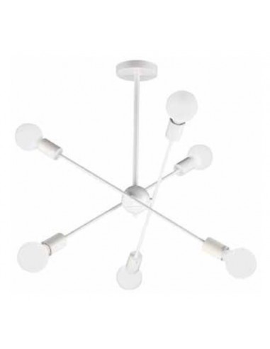 LAMPARA 6 LUCES 6XE27 NEGRA