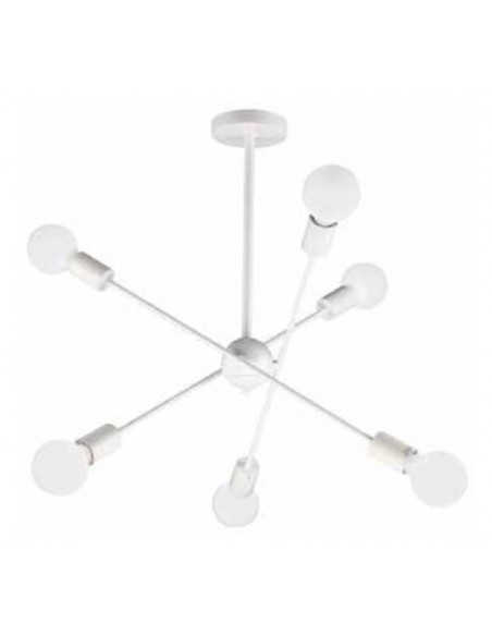 LAMPARA 6 LUCES 6XE27 NEGRA