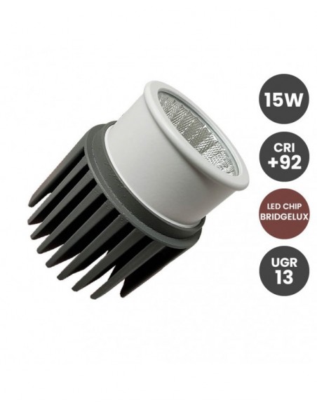 MÓDULO LED 15W PARA ARO GU10 CRI 92 UGR13 4000ºK