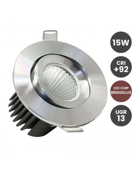 EMPOTRAB LED 15W DIRECCIONABLE CRI 92 UGR13 4000ºK