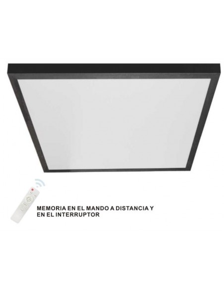 PANEL SUPERFICIE CUADRADO 48W REGULABLE CCT NEGRO