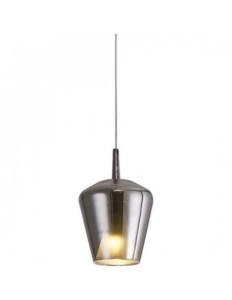 ELSA * COLGANTE CRISTAL CAMPANA  E27 CROMO OPAL