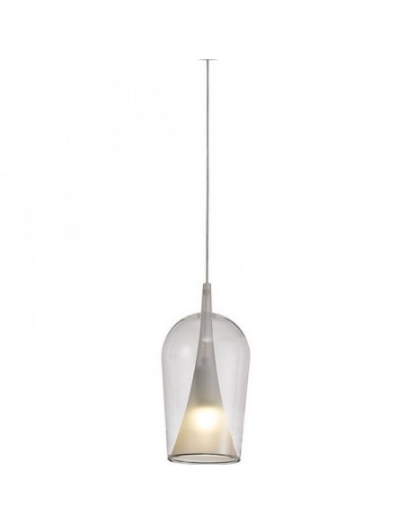 ELSA COLGANTE 1 LUZ E27 TRANSPARENTE OPAL SIN BASE