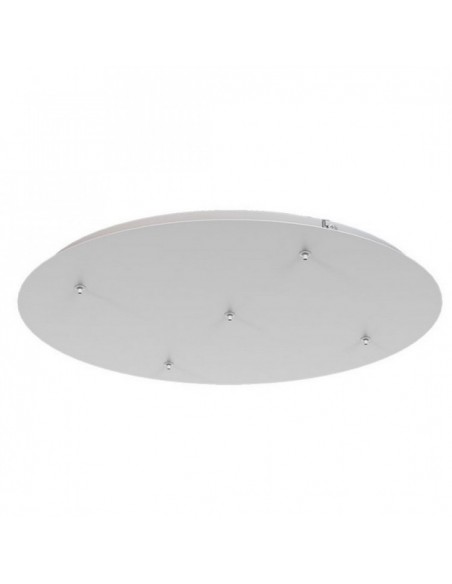 BASE REDONDA 5 PUNTOS DE LUZ BLANCA PARA COLGANTE