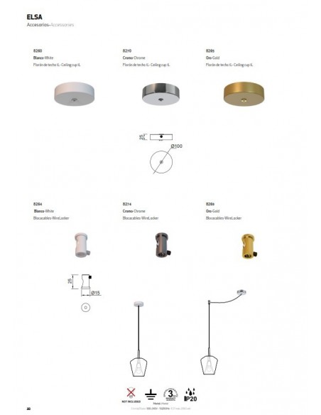BASE REDONDA 1 PUNTO DE LUZ BLANCA PARA COLGANTE 2