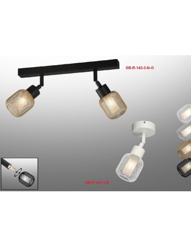 REGLETA 2 LUCES BLANCA G9 REJILLA ACRILICO OPAL