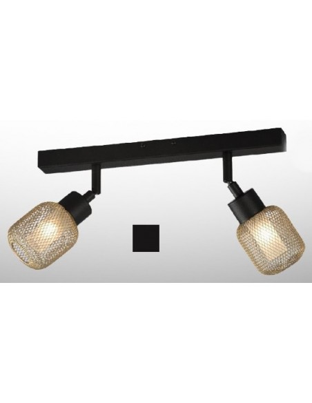 REGLETA 2 LUCES NEGRA G9...