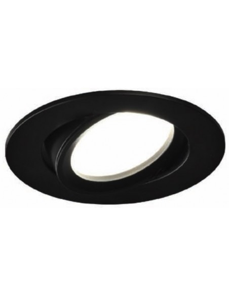 EMPOTRABLE ALUMINIO NEGRO REDONDO CORTE 70mm