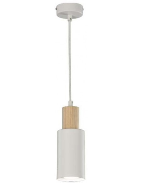 COLGANTE GU10 MADERA BLANCO 