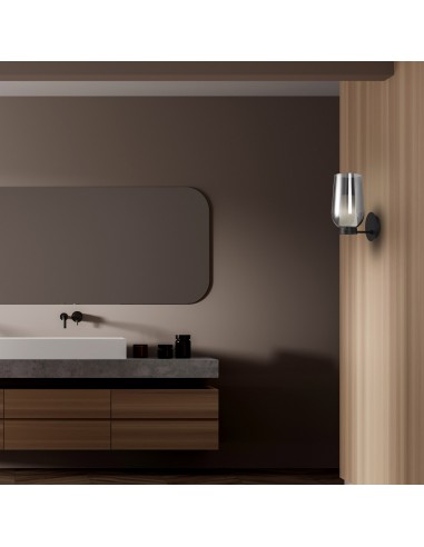 NORA APLIQUE 1 LUZ E27 NEGRO MADERA...