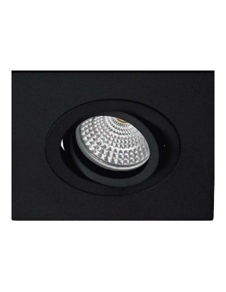 EMPOTRABLE GU10 CUAD  NEGRO 11CM CORTE 7 5CM