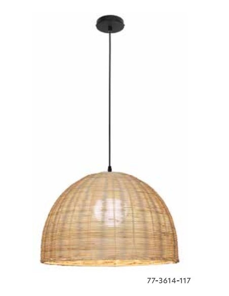 COLGANTE 48CM BAMBU CLARO E27