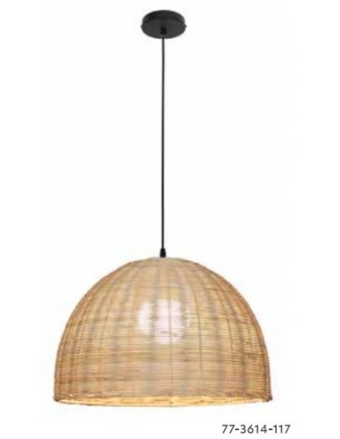 COLGANTE 48CM BAMBU CLARO E27