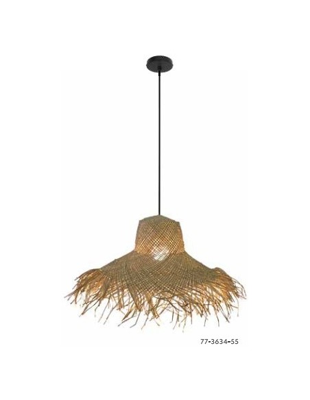 COLGANTE 120CM RATTAN CLARO E27
