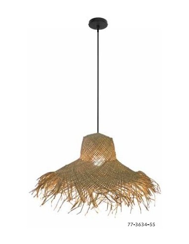 COLGANTE 120CM RATTAN CLARO E27