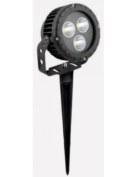 PROYECTOR 20W NEGRO IP65 PIQUETA 3000ºK