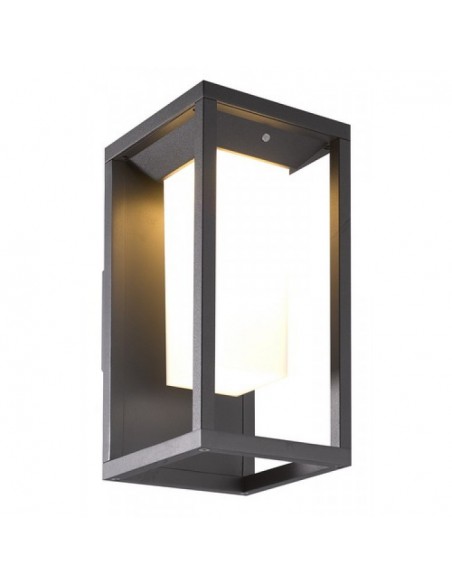 MERIBEL * APLIQUE GRAFITO LED SOLAR/SENSOR 3000K