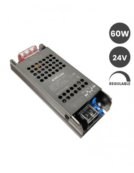 TRASNFORMADOR 60W 24V IP20 2 5A REGULABLE