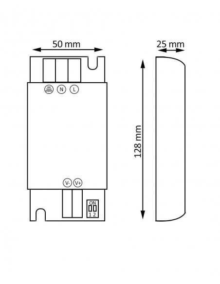 TRASNFORMADOR 60W 24V IP20 2 5A REGULABLE 2