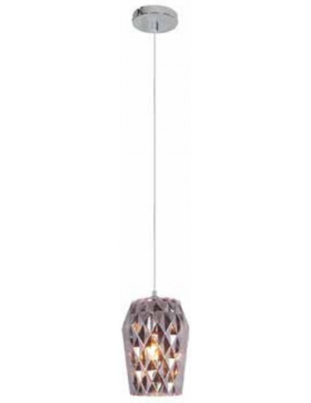 LUCA COLGANTE 1 LUZ CRISTAL TRIANGULOS AHUMADO