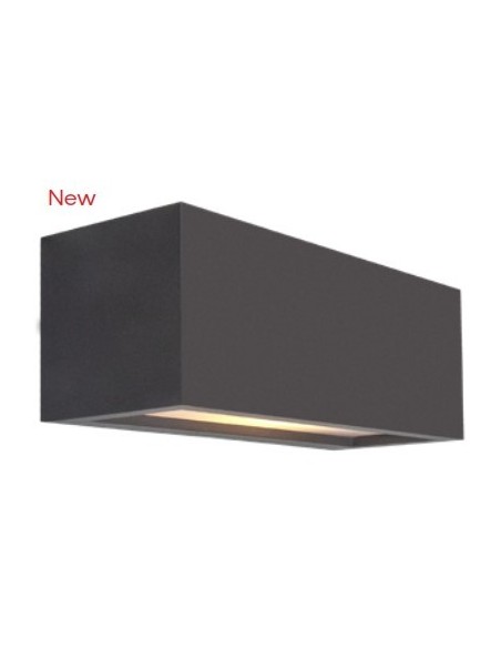 UTAH * APLIQUE EXTERIOR GRIS OSCURO IP65 - 1L*E27