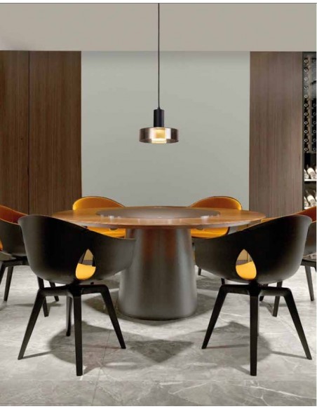 GIN * COLGANTE LED GRANDE - ROSA NEGRO GU10 2