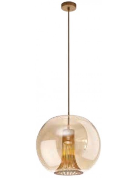 KRISS CROMO ORO * COLGANTE REDONDA LED 3000K