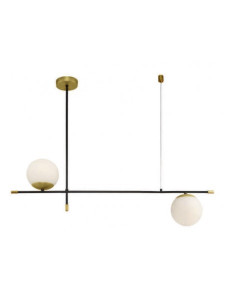 NOSTALGIA LAMPARA E14 ORO NEGRO 2 LUCES